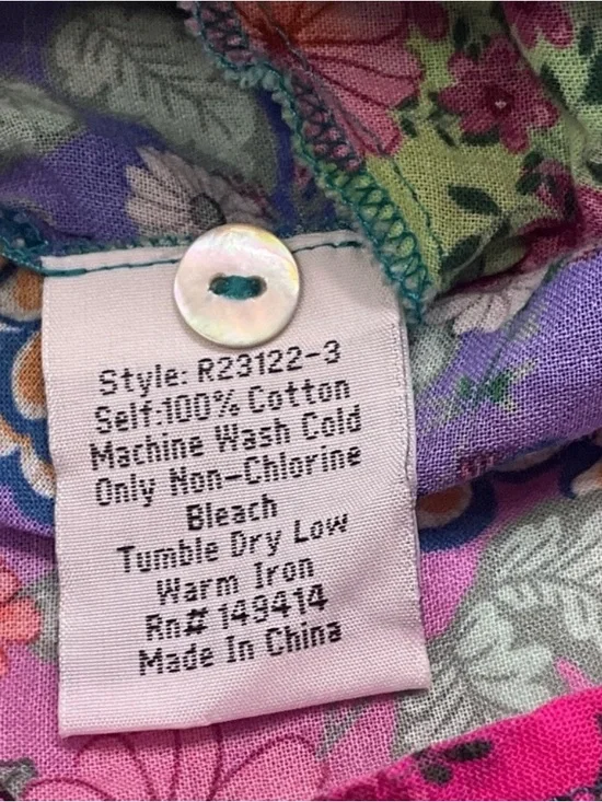 Johnny Was Rainbow Ombré Floral Tunic - Picture 4 of 4